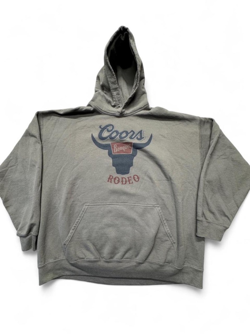 Coors Banquet Beer Rodeo Gray Hoodie Gildan 2XL BK24